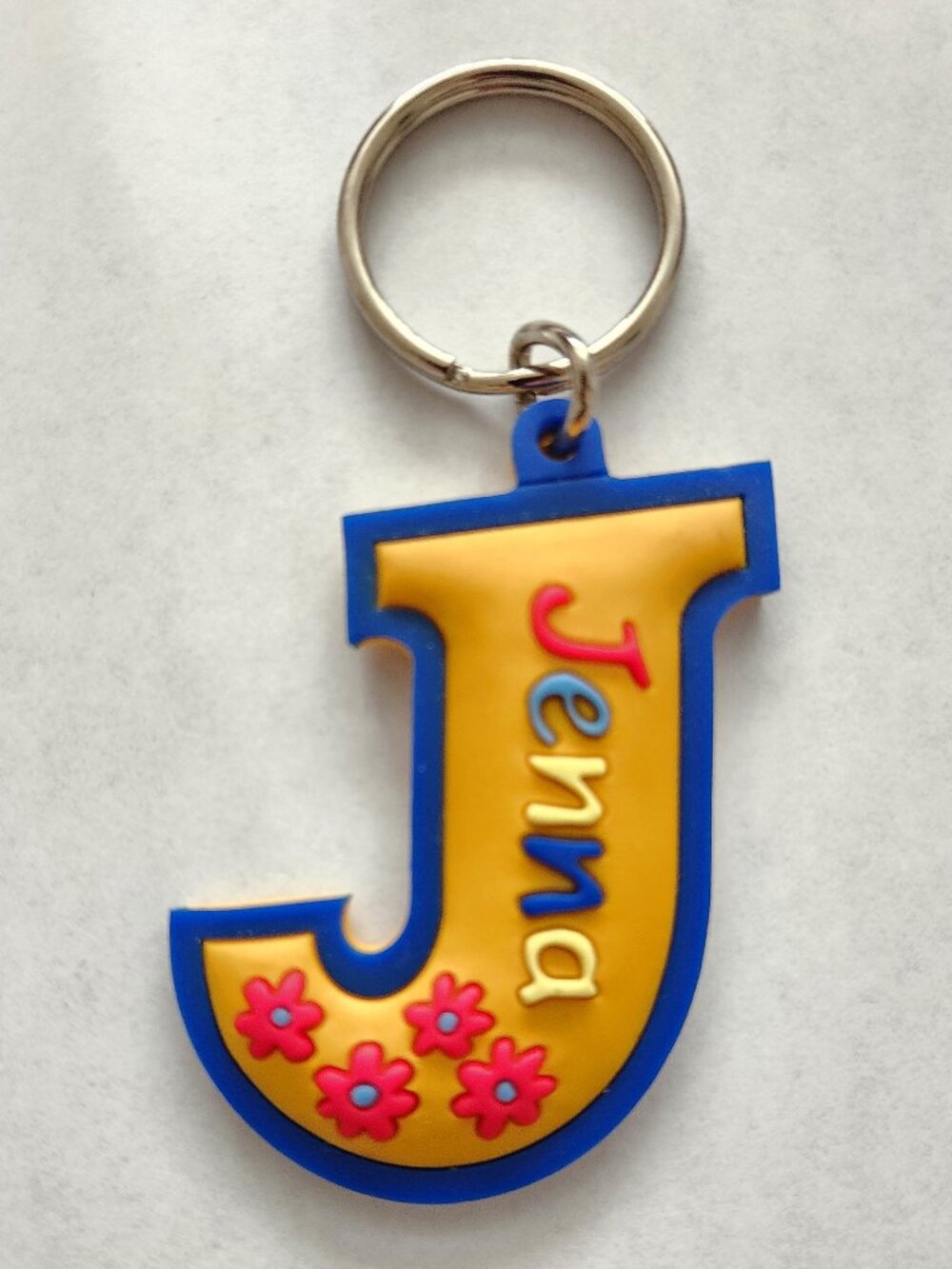 Personalized Initial "Jenna" Keychain Key Tag Key Ring - Picture 9 of 9